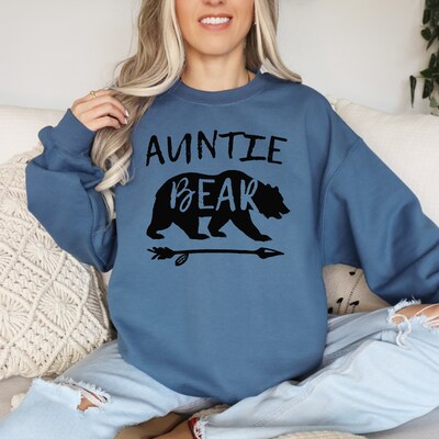 Auntie Bear Sweatshirt, Auntie Shirt, Aunt Shirt, Gift for Auntie, Aunt Gift, Favorite Aunt - image4